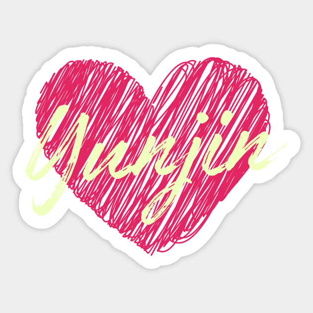 Yunjin Heart Le Sserafim Sticker by wennstore